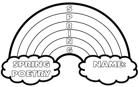 Spring Acrostic Poem: S.P.R.I.N.G. Acrostic Poem in Rainbow Shaped ...