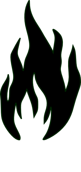 Flames In Black And White clip art - vector clip art online ...