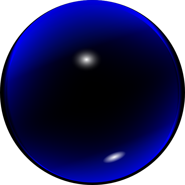 Glass Blue Ball clip art - vector clip art online, royalty free ...