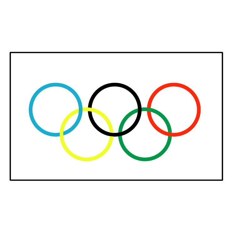 Olympic flag Free Vector