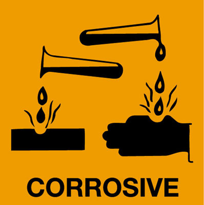 Hazard Symbols Rolls Of 500 28 X Mm Corrosive