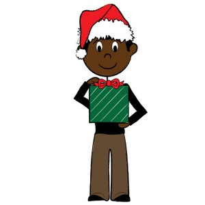 Christmas Present Clipart Image - DoodleKidz African American ...