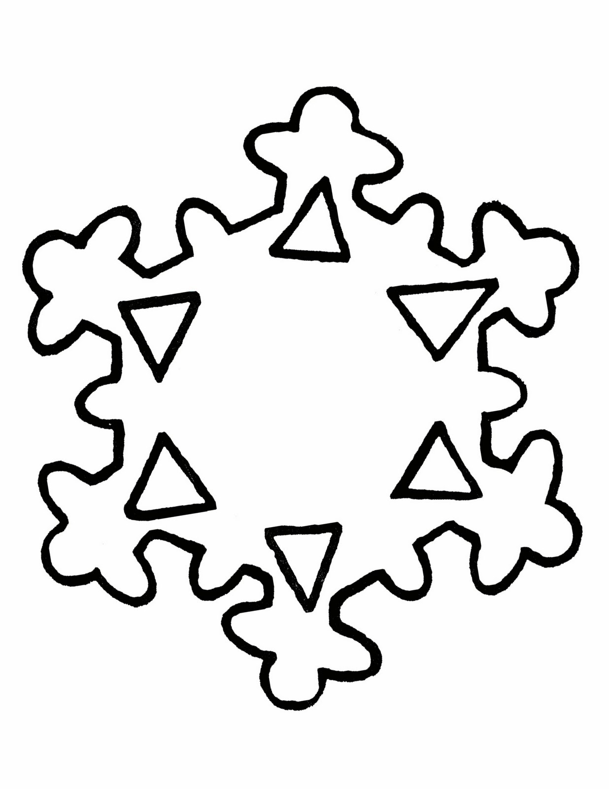 Simple Snowflake Outline