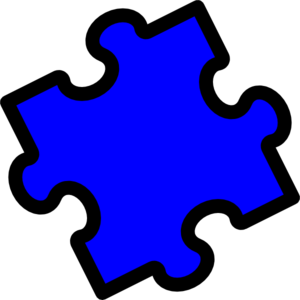 Blue Puzzle Piece Clip Art - vector clip art online ...