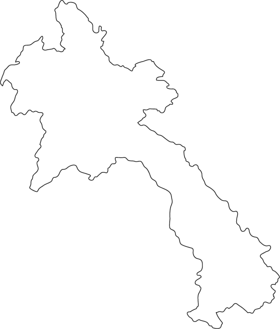 Laos outline map