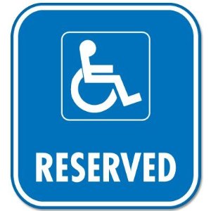 Handicap Parking sign sticker decal 4" x 4" : Amazon.com : Automotive