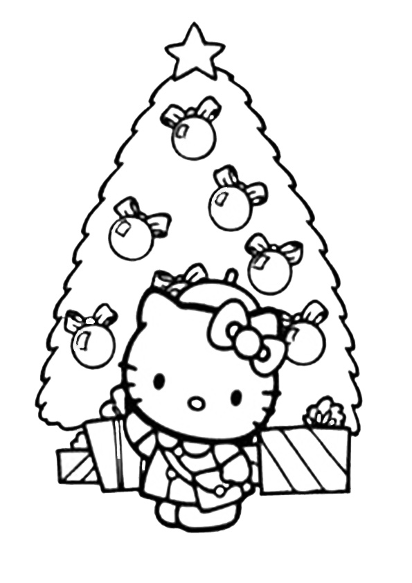Ausmalbilder Weihnachten Hello kitty-15 | Ausmalbilder Hello Kitty