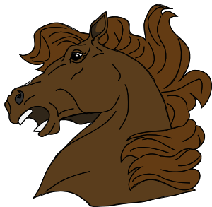 Angry Horse clip art - vector clip art online, royalty free ...