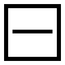 Minus symbol inside a square outline | Download free Photos