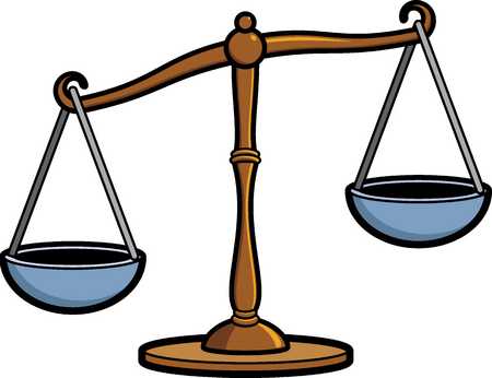 488 views Stock Illustration - Scales of justice, close-up