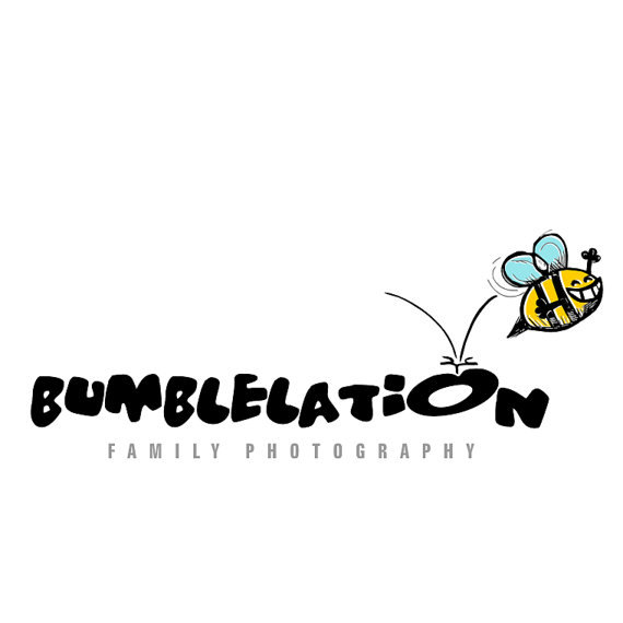 Premade Logo Bumblebee Logo Happy Smiling Bee by STONESOUPDESIGN