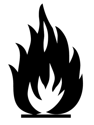 Buy vector flammable icon logo graphic royalty-free vectors
