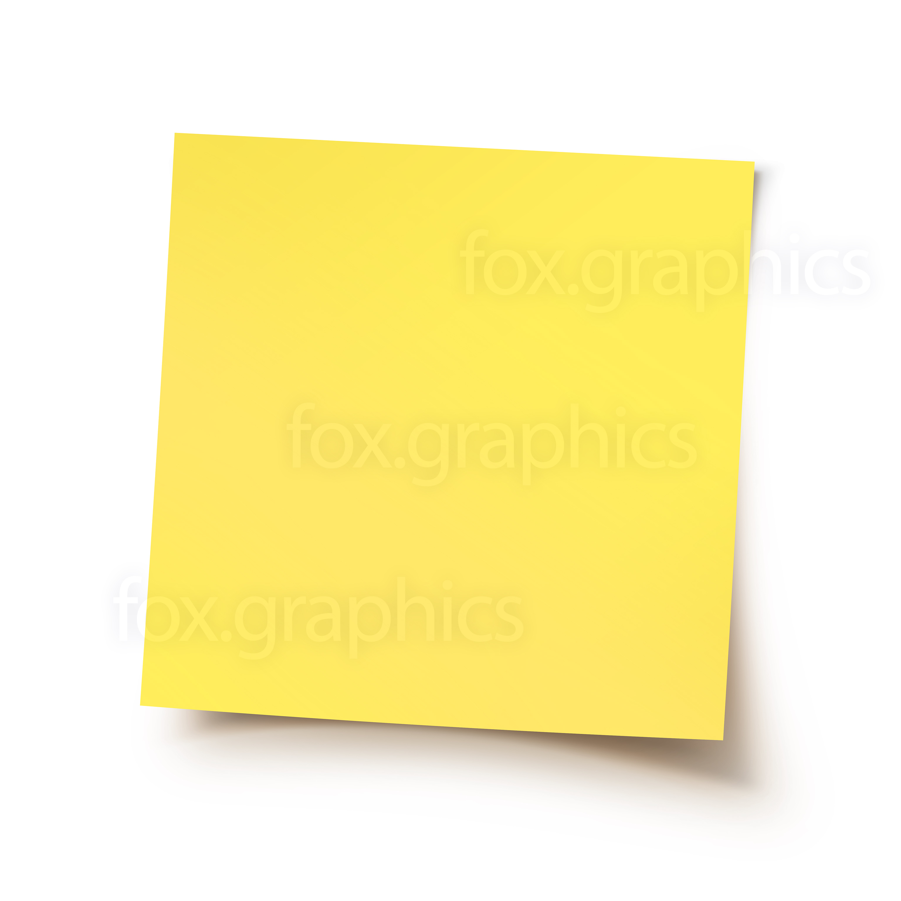 Yellow sticky note, PNG - Fox Graphics