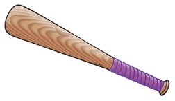 Purple Baseball bat | Product Detail | Scholastic Printables