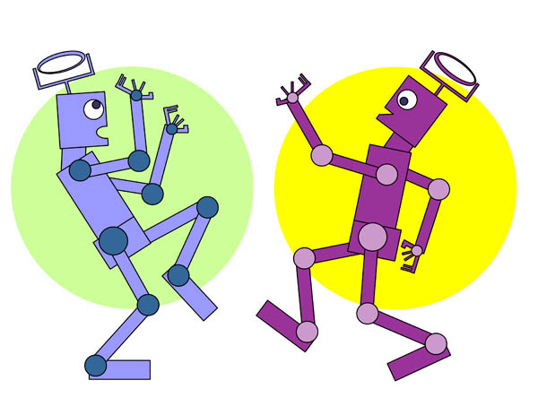 dancing robot cartoon