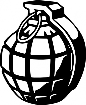Hand Grenade clip art vector, free vector graphics