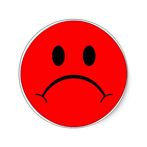 Red Sad Face Clipart