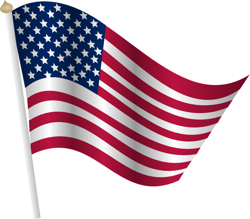 American flag transparent clipart