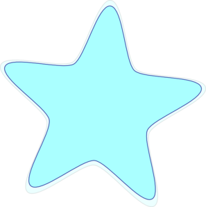 Light blue star clipart