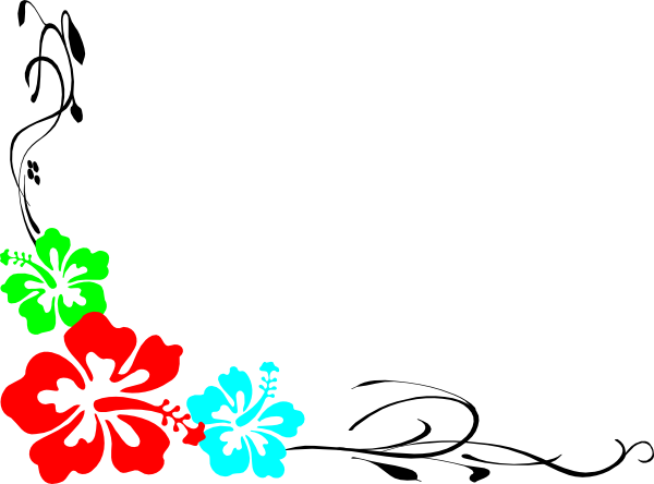 Hawaiian Luau Border Clipart