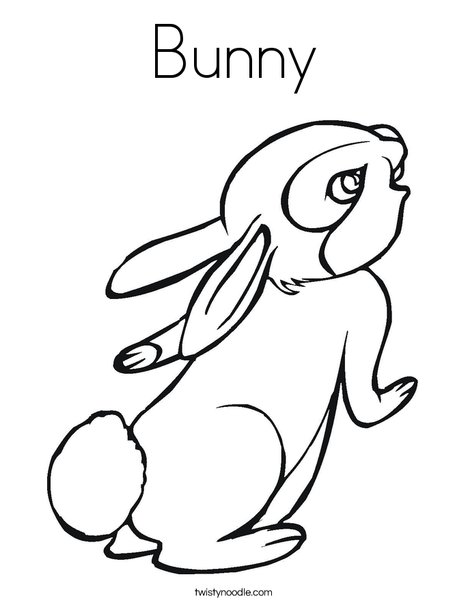 Bunny Coloring Page - Twisty Noodle