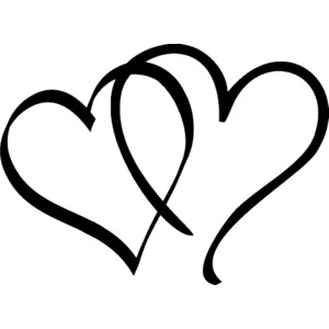 Heart clip art black and white