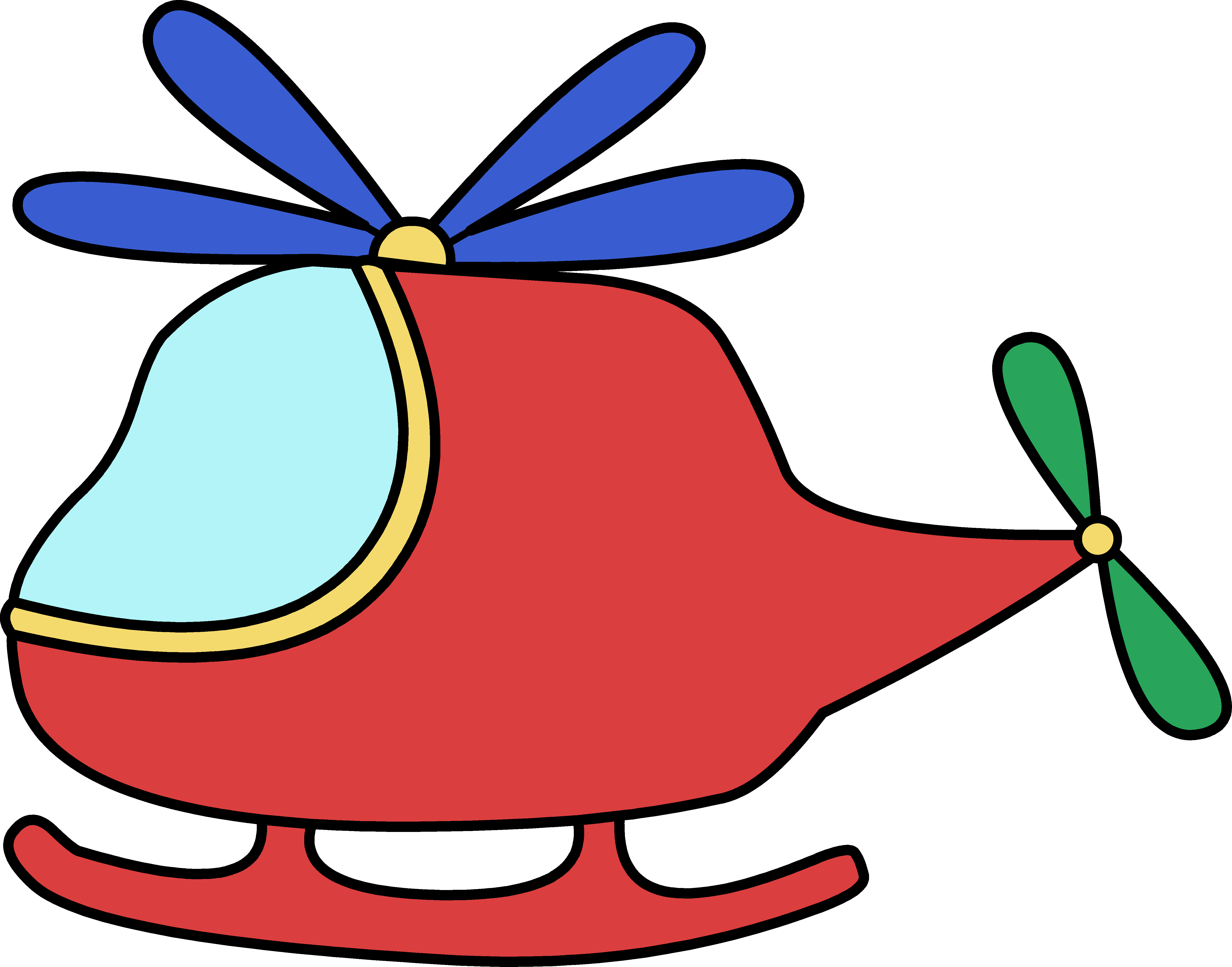 Helicopter clipart for kids