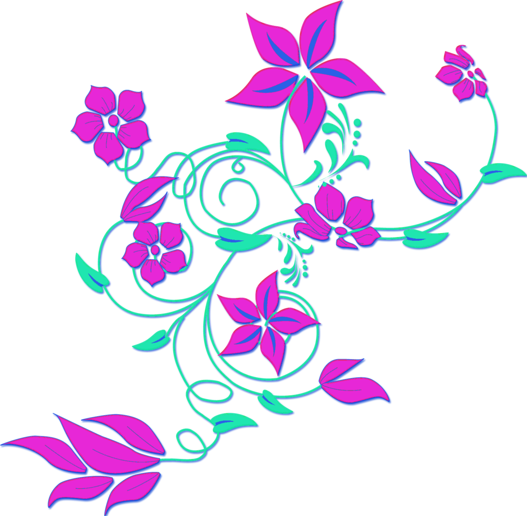 Purple Flower Border Clip Art - Free Clipart Images