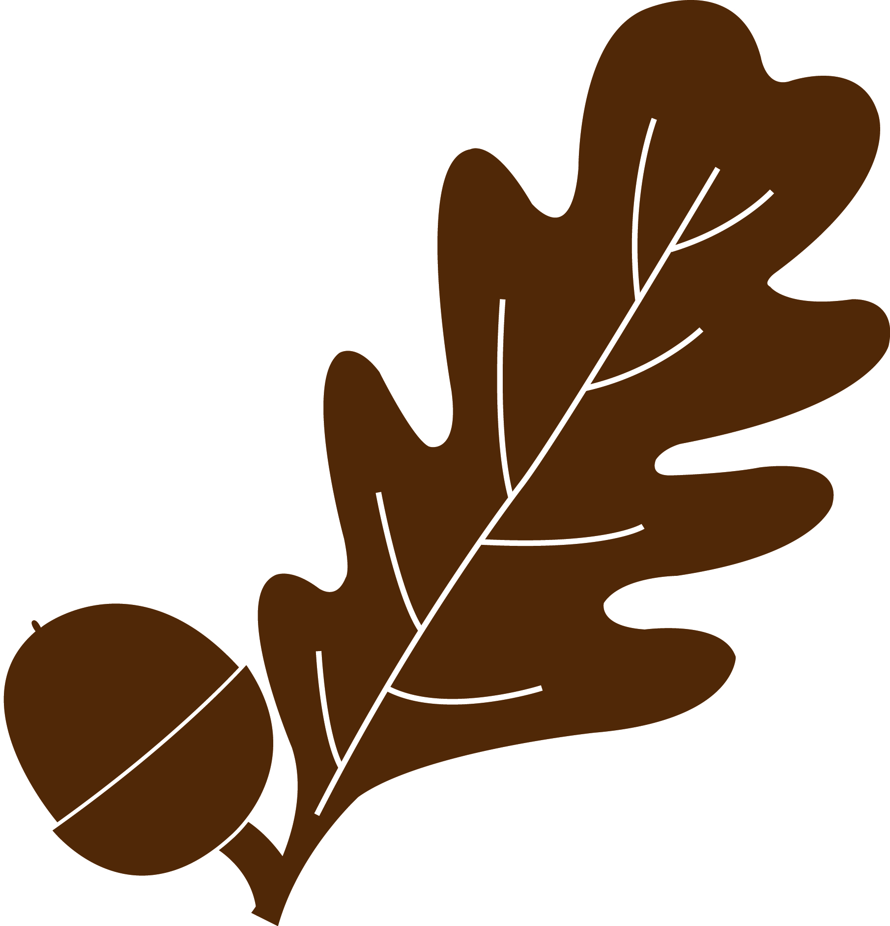 clip art oak leaf silhouette - photo #14