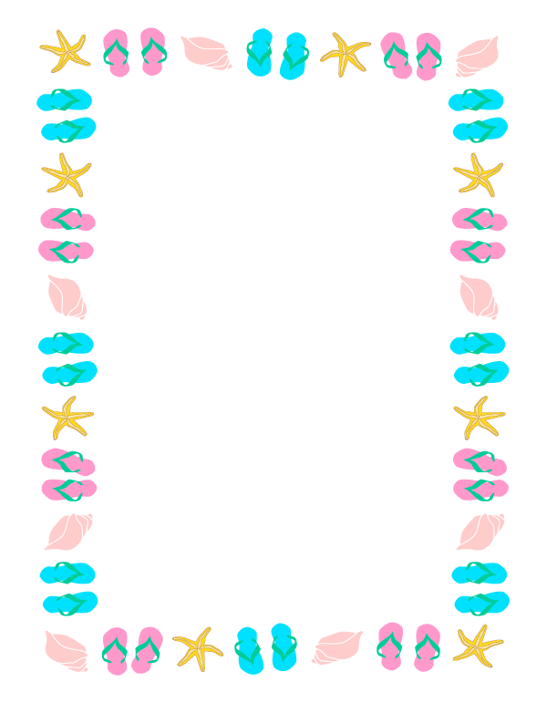 Summer Border Clipart - Free Clipart Images