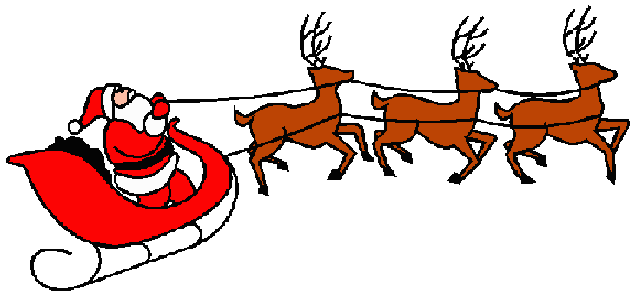 Santas sleigh clip art