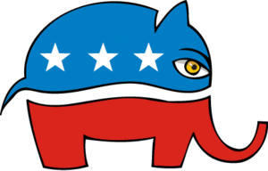 Free republican politics elephant cartoon vector clip art image ...