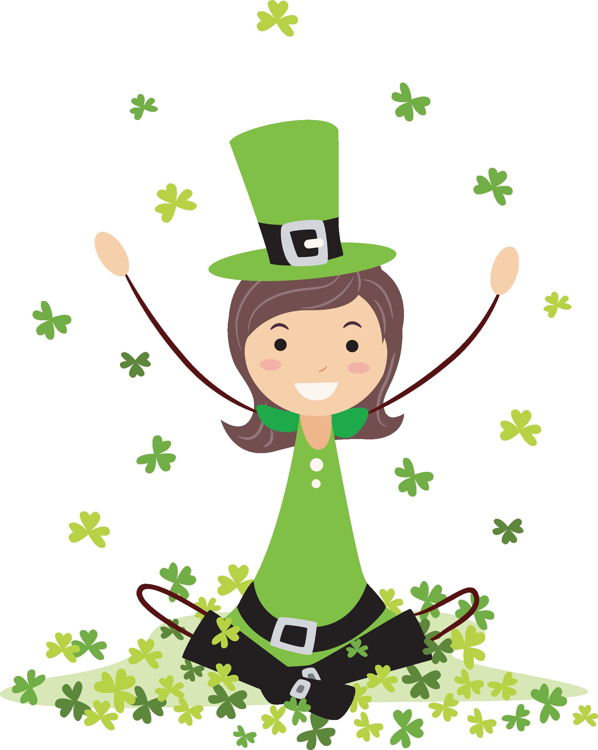 Female leprechaun clipart