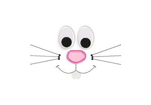 Bunny Face Applique Inch | Free Images - vector clip ...