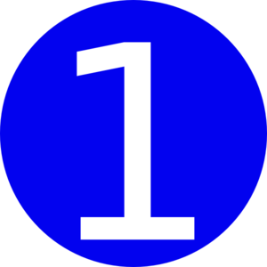 Blue, Rounded,with Number 1 Clip Art - vector clip ...