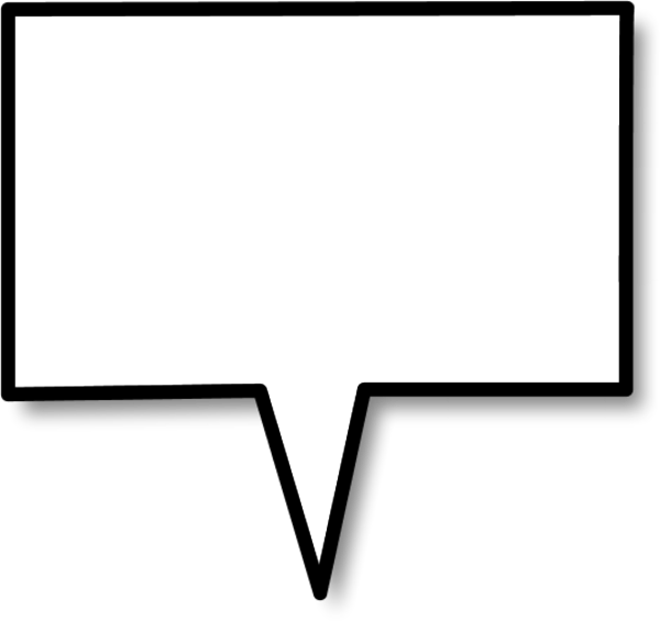 Callout rectangle center - vector Clip Art