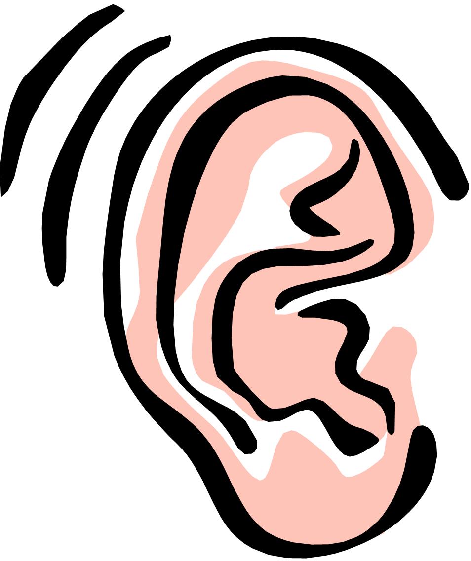 Ear listening clipart