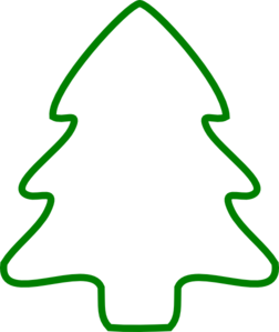 Outline of a christmas tree clip art