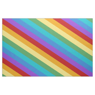 Rainbow Pattern Fabric | Zazzle