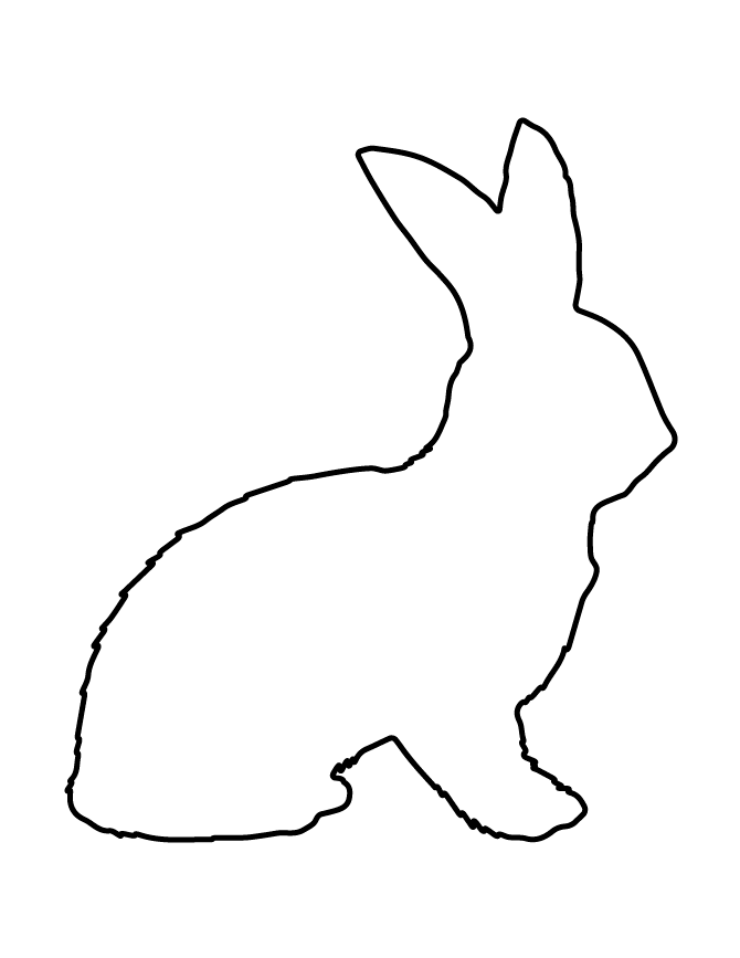 Cute Rabbit Stencil | H & M Coloring Pages