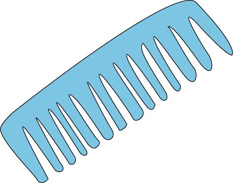 Comb and brush clip art