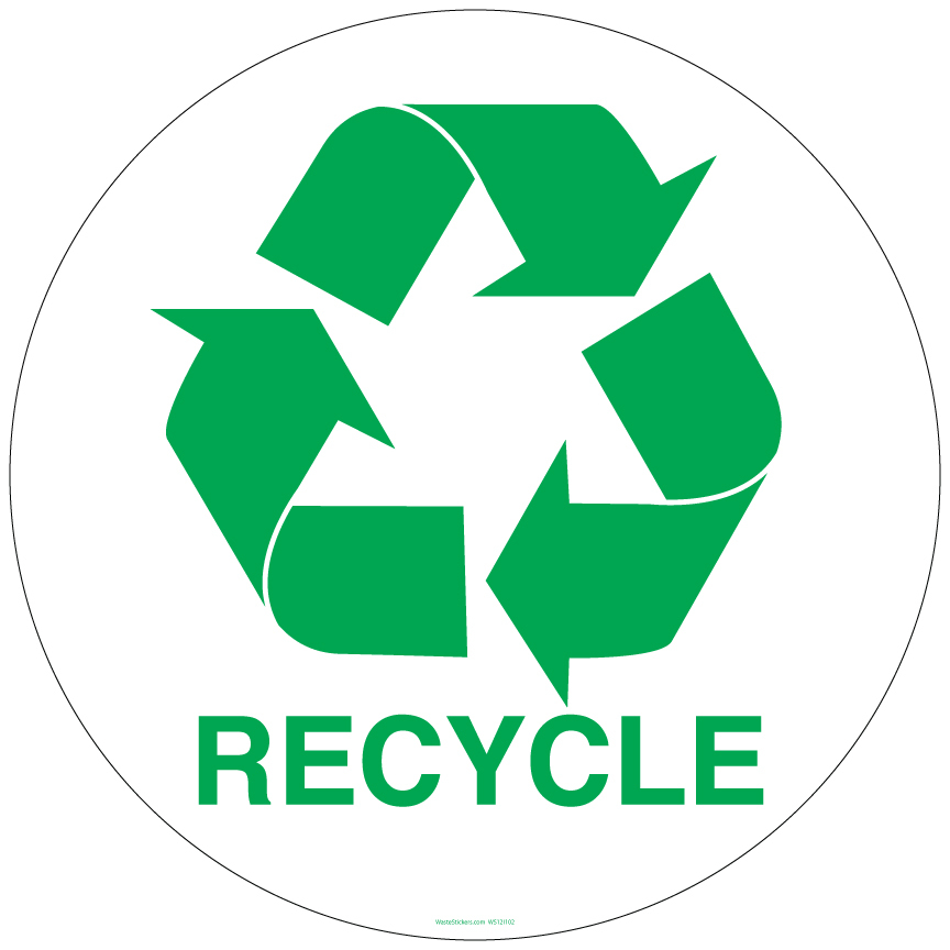 View All Products : Recycle Symbol Sticker : Hazardous Waste ...