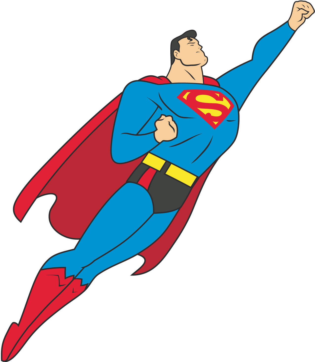 Superman Clipart Black And White - Free Clipart Images