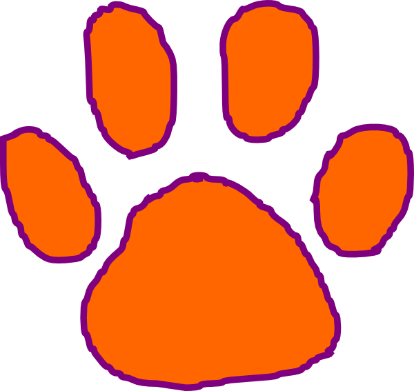 Clemson Tiger Paw Clip Art