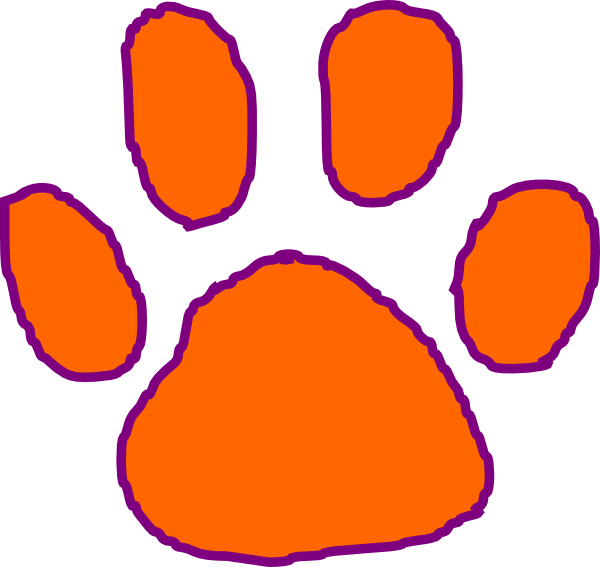 clipart clemson tiger paw - photo #14