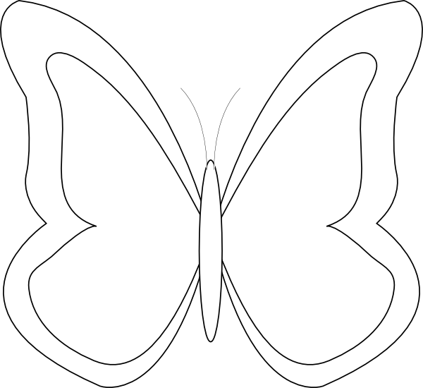 butterfly outline clip art free - photo #2