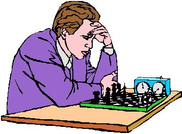 Clip Art - Clip art playing chess 215476