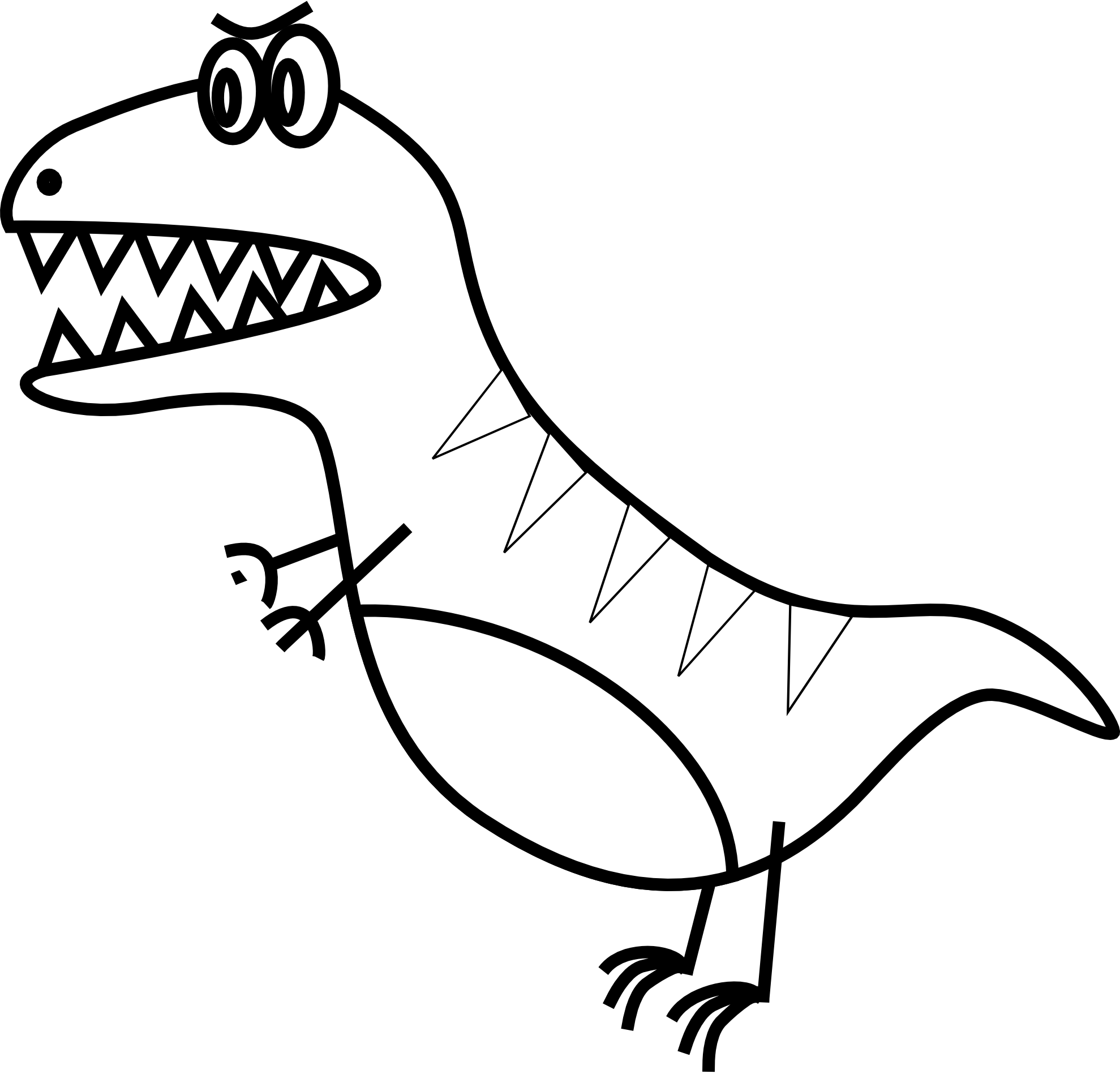 Clip Art: Jazzynico Dino Simple t Rex Black ...