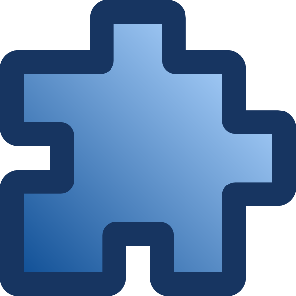 Icon Puzzle Blue clip art Free Vector / 4Vector