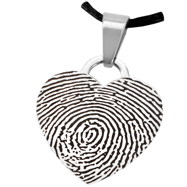 Wholesale Fingerprint Memorial Jewelry: Stainless Steel Heart Full ...